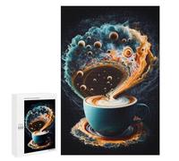 1000 PCS Rompecabezas para Adultos Y Adolescentes Coffee Planet Rompecabezas para Adultos Juego Familiar Desafío Difícil 1000 PCS
