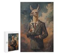 1000 PCS Rompecabezas para Adultos Y Adolescentes Funny Llama Suit Coffee Rompecabezas para Adultos Juego Familiar Desafío Difícil 1000 PCS