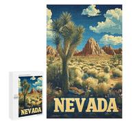 1000 PCS Rompecabezas Para Adultos Y Adolescentes Nevada Wilderness Joshua Tree Desert Travel Poster Rompecabezas Para Adultos Juegos De Relajación Desafío Difícil Interacción Entre Padres E Hijos 100