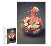 1000 PCS Rompecabezas para Adultos Y Adolescentes Ramen Japan Neon Rompecabezas para Adultos Juego Familiar Desafío Difícil 1000 PCS