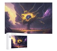 1000 PCS Rompecabezas para Adultos Y Adolescentes Thunderstorm with Lightning Strikes -1 Rompecabezas para Adultos Juego Familiar Desafío Difícil 1000 PCS
