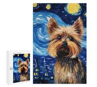 1000 PCS Rompecabezas para Adultos Yorkshire Terrier Starry Rompecabezas para Adultos Juguetes De Bricolaje Análisis Y Lógica Cumpleaños Y Navidad 1000 PCS