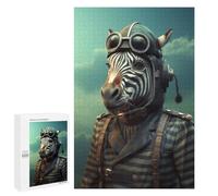 1000 PCS Rompecabezas para Adultos Zebra As A Pilot Rompecabezas para Adultos Juguetes Antiestrés Una Obra De Arte Difícil Y Desafiante 1000 PCS