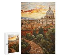 1000 PCS Rompecabezas - Rome Cityscape Mosaic Art Rompecabezas para Adolescentes Actividades Familiares para Cumpleaños, Navidad Regalos Y Cumpleaños Únicos 1000 PCS