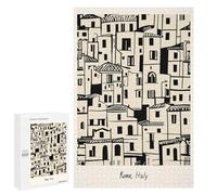 1000 PCS Rompecabezas Rome Italy Travel Wall Art Rompecabezas para Adultos Juguetes Antiestrés Vacaciones En Casa Matar El Tiempo Interacción Entre Padres E Hijos 1000 PCS