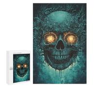 1000 PCS Rompecabezas Spooky Skull Art Print -1 Rompecabezas para Adultos Alivia El Estrés Interacción Entre Padres E Hijos Cumpleaños Y Navidad 1000 PCS