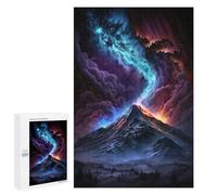 1000 PCS Rompecabezas Volcanic Aurora Sky Rompecabezas para Adolescentes. Corte De Precisión. Actividades Divertidas En Casa. Juego Desafiante Y Juego En Familia. 1000 PCS