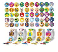 1000 Pegatinas/5 Rollos, 1 , Pegatinas de , Pegatinas de Animales, Pegatinas de Etiquetas de Cuenta Manual, Pegatinas de Estímulo al Crecimiento