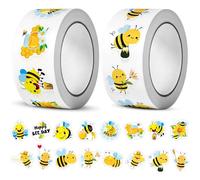 1000 pegatinas de abeja - Lindas pegatinas de recompensa impermeables para niños, pegatinas de abejas pequeñas, pegamento para rollos para álbumes de recortes y proyectos de manualidades, pegatinas de
