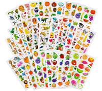 1000+ Pegatinas para Niños Pegatinas Infantiles 3D Stickers Animales para Regalos Cumpleaños Gratificantes Scrapbooking 54 Hojas