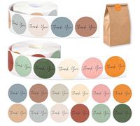 1000 pegatinas redondas de agradecimiento de 25 mm, etiquetas autoadhesivas con texto en inglés "Danke", pegatinas para envolver regalos, bodas, productos hechos a mano, bolsas de regalo, hornear y