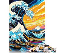1000 pezzi Pop Art Vision Della Grande Onda di Kanagawa per adulti Puzzle in Legno difficili per adulti Gioco Educativo Sfida Giocattolo 1000 pezzi (75x50 cm)