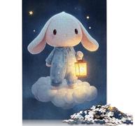1000 pezzi simpatico coniglietto su Nuvola con lanterna per adulti difficili Puzzle di Carta Puzzle per adulti gioco Educativo sfida giocattolo 38x26 cm/1000 pezzi