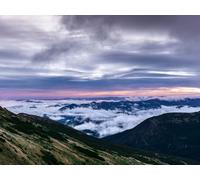 1000 Piece Jigsaw Puzzle for Adults and Kids Age 14 Years Up - Montañas cimas Nubes 75x50cm