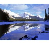 1000 Piece Jigsaw Puzzle for Adults and Kids Age 14 Years Up - Reflejo de Las cimas de Las montañas 75x50cm