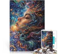 1000-piece Puzzle for Adults “Cosmos Girl Natural Beauty” Made of Cardboard,Suitable for People Aged 14 and Above with Completely interconnected Pieces of Random Shape Family Fun Gift。Size:50x75cm