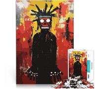 1000-piece Puzzle for Teenagers Skull Spirit Painting Basquiat Style Made of Cardboard，Suitable for People Aged 14 and Above Brain Teaser Game Because it is Ideal as a Gift for The Whole Family。