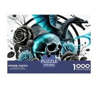 1000 Pieza 1000cráneo El PuzzleHalloween Style Puzzles para Adultos con Adultos De 12 Años Y Más Juego Duro El Desafío Es Difícil Regalos De Decoración del Hogar38x26cm/1000pcs
