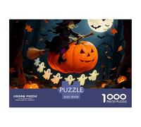 1000 Pieza 1000Halloween Decoración PuzzleHalloween-Themed Style Puzzles para Adultos con Adultos De 12 Años Y Más Brainteasing El Desafío Es Difícil Decoración del Hogar70x50cm/1000pcs