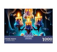 1000 Pieza 1000Halloween Rompecabezas PiezasHalloween-Themed Style Puzzles para Adultos con Adultos De 12 Años Y Más Brainteasing El Desafío Es Difícil Regalos De Decoración del Hogar38x26cm/1000pcs