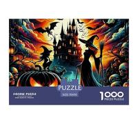 1000 Pieza 1000Halloween RompecabezasHalloween-Themed Style Puzzles para Adultos con Adultos De 12 Años Y Más Puzzle Educativo El Desafío Es Difícil Decoración del Hogar70x50cm/1000pcs