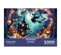 1000 Pieza 1000Halloween RompecabezasHalloween-Themed Style Puzzles para Adultos con Adultos De 12 Años Y Más Brainteasing El Desafío Es Difícil Regalos De Decoración del Hogar70x50cm/1000pcs