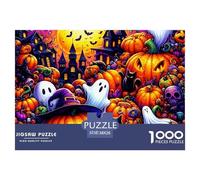 1000 Pieza 1000Halloween RompecabezasHalloween-Themed Style Puzzles para Adultos con Adultos De 12 Años Y Más Puzzle Educativo El Desafío Es Difícil Regalos De Decoración del Hogar38x26cm/1000pcs