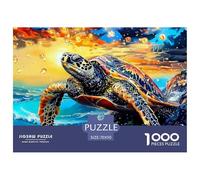 1000 Pieza 1000Tortuga Marina Decoración PuzzleThe Spirit of The Sea Has A Long Lifespan Puzzles para Adultos con Adultos De 12 Años Y Más Brainteasing El Desafío Es Difícil Decoración del Hogar70x50