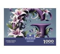 1000 Pieza Letras A-Z Rompecabezas Desafiante Letras A-Z Rompecabezas De Decoración Juego Familiar Regalo para Adultos A Partir De 12 Años 70x50cm/1000pcs