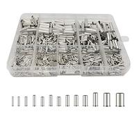1000 piezas 0.5-16mm² Kit de virolas de alambre sin aislamiento Terminal de extremo de cable de pasador de virola 13 tipos con caja para proyectos eléctricos Kit de terminales de crimpado de 6-22 AWG
