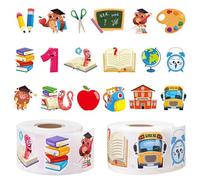 1000 Piezas 2 Rollos Pegatinas de Graduación de Jardín de Infantes, 18 Diseños Dibujos Animados Pegatinas de Recompensa para Maestros Autoadhesivas para Niños Escuela Aula Regalos de Fiesta