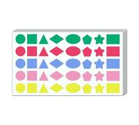 1000 Piezas, 20mm - Gomets Formas y Colores Surtidos, Pegatinas Infantiles Geometricas - 8 Formas, 5 Colores
