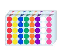 1000 Piezas, 25mm Gomets Colores Surtidos Pegatinas Redondo Adhesivos - 8 Colores