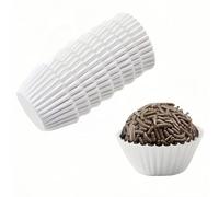 1000 piezas (4#) - Forminha de Brigadeiro Número 4, Brigadeiro Forminhas de 1 pulgada, Forminhas para Brigadeiro, forros blancos para cupcakes pequeños, envoltorios de papel para trufas de chocolate
