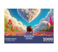 1000 Piezas Amor Flores Rompecabezas Desafiante Rompecabezas De Decoración Pasatiempo Creativo Regalo para Adultos para Toda La Familia 38x26cm/1000pcs