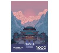 1000 Piezas Arquitectura China Antigua Puzzle Juego De Habilidad Decoración del Hogar Estilo Chino Rompecabezas De Decoración Regalo Creativo para Adultos Y Niños 38x26cm/1000pcs