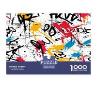 1000 Piezas Art abstrait Puzzle Juguetes Desafiantes Decoración del Hogar Colorful Graffiti Art Rompecabezas Imposible Juguete Educhativo para Adultos Y Niños 70x50cm/1000pcs