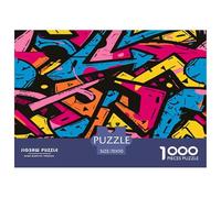 1000 Piezas Art abstrait Puzzle Juguetes Desafiantes Decoración del Hogar Colorful Graffiti Art Rompecabezas Familiar Desafíos Divertidos para Adultos Y Niños 70x50cm/1000pcs