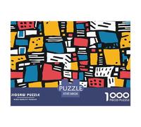 1000 Piezas Art abstrait Rompecabezas Juego De Habilidad Decoración del Hogar Colorful Graffiti Art Puzzle De Decoración Desafíos Divertidos para Adultos Y Niños 38x26cm/1000pcs