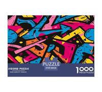 1000 Piezas Art abstrait Rompecabezas Juguetes Desafiantes Decoración Familiar Colorful Graffiti Art Rompecabezas Imposible Regalo Creativo para Adultos 38x26cm/1000pcs