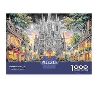 1000 Piezas Arte Notre Dame para Coleccionistas De Puzzles - Papel Reciclado Puzzle De Entrenamiento De Concentración Catedral de Colonia & Regalo De Inauguración De Casa 52x38cm/1000pcs