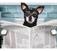 1000 Piezas Arte Rompecabezas,Abstract Dogs Reading Newspapers In The Toilet Pósters,Rompecabezass Decoración Mural, Juegos para Reducir El Estrés En Familia Ja442Zp