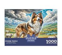 1000 Piezas Atlas Pastor Puzle Entretenimiento Creativo Decoración del Hogar Animales lindoeses Rompecabezas De Decoración Juguete EduGatoivo para Adultos Y Niños 38x26cm/1000pcs