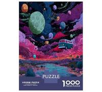 1000 Piezas Autobús Nebulosa Puzzles Decoración del Hogar Star Lago Fantasía Juego De Rompecabezas Desafío Juguetes para Adultos 70x50cm/1000pcs