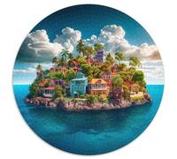 1000 Piezas bahía Holiday Rompecabezas Juguetes Desafiantes Decoración Familiar Retiro Junto al mar Rompecabezas Imposible Regalo Creativo para Adultos 1000pcs (67.5x67.5cm)