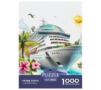 1000 Piezas Barco de Crucero Puzzle Juguetes Desafiantes Decoración del Hogar Meganave Rompecabezas Familiar Juguete EduGatoivo para Adultos Y Niños 38x26cm/1000pcs
