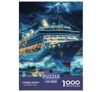 1000 Piezas Barco de Crucero Rompecabezas Juego De Habilidad Decoración del Hogar Meganave Puzzle De Decoración Desafíos Divertidos para Adultos Y Niños 38x26cm/1000pcs