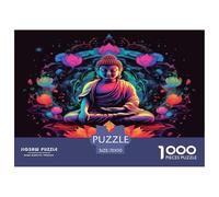 1000 Piezas Bouddha Puzle Juego De Habilidad Decoración Familiar Juguetes Desafiantes bouddhisme Puzzle Regalo Creativo para Adultos Y Niños A Partir De 14 Años 70x50cm/1000pcs