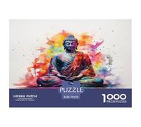 1000 Piezas Bouddha Puzle Juego De Habilidad Decoración Familiar Juguetes Desafiantes bouddhisme Puzzle Regalo Creativo para Adultos Y Niños A Partir De 14 Años 70x50cm/1000pcs