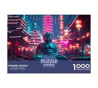 1000 Piezas Bouddha Statue Puzle Juguetes Desafiantes Decoración del Hogar bouddhisme Rompecabezas De Decoración Desafíos Divertidos para Adultos Y Niños 38x26cm/1000pcs